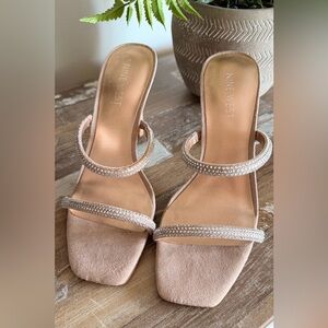 Nine West Nude Strappy Heels